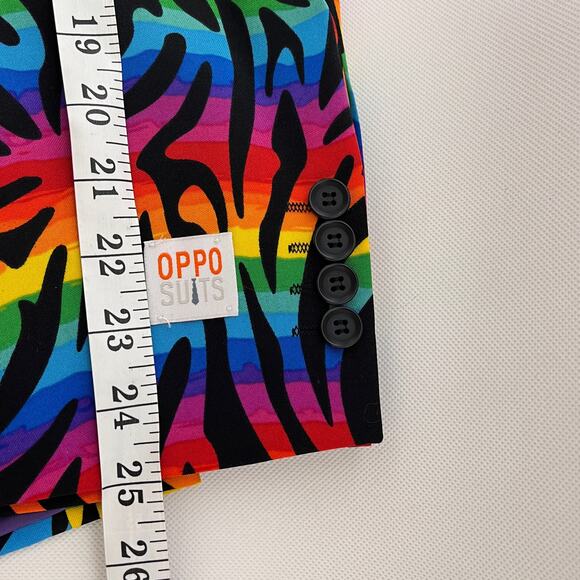 Opposuits Blazer Jacket Rainbow Zebra Mens Muliticolor - Picture 7 of 13